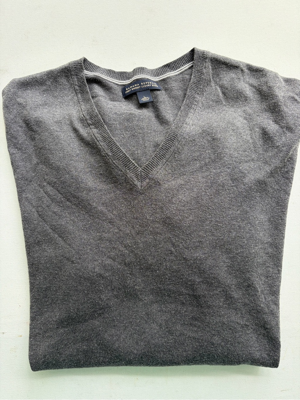 Banana Republic Luxury Blend Silk Cashmere Sweater Gray